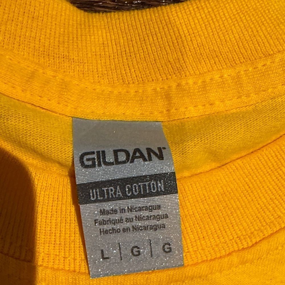 Gildan Men's Vibrant Yellow Long Sleeve Tee - Picture 2 of 3